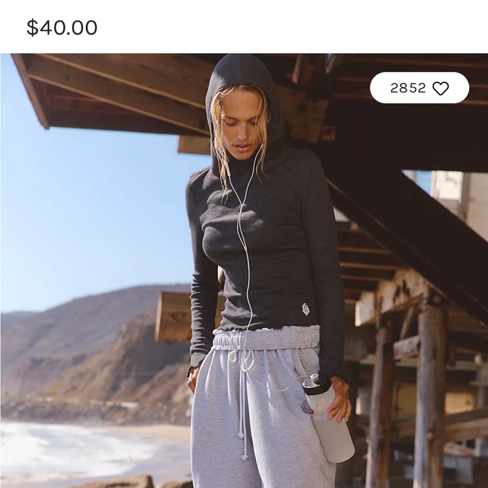 FP Movement by Free People Dark Gray Hoodie - Picture 2 of 3